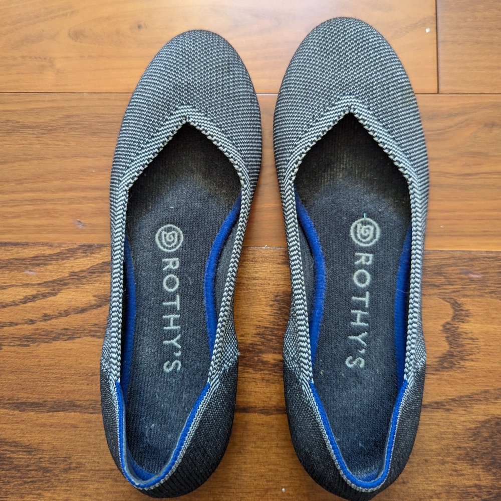 Rothy's Women's Rounded Grey Birdseye Flat